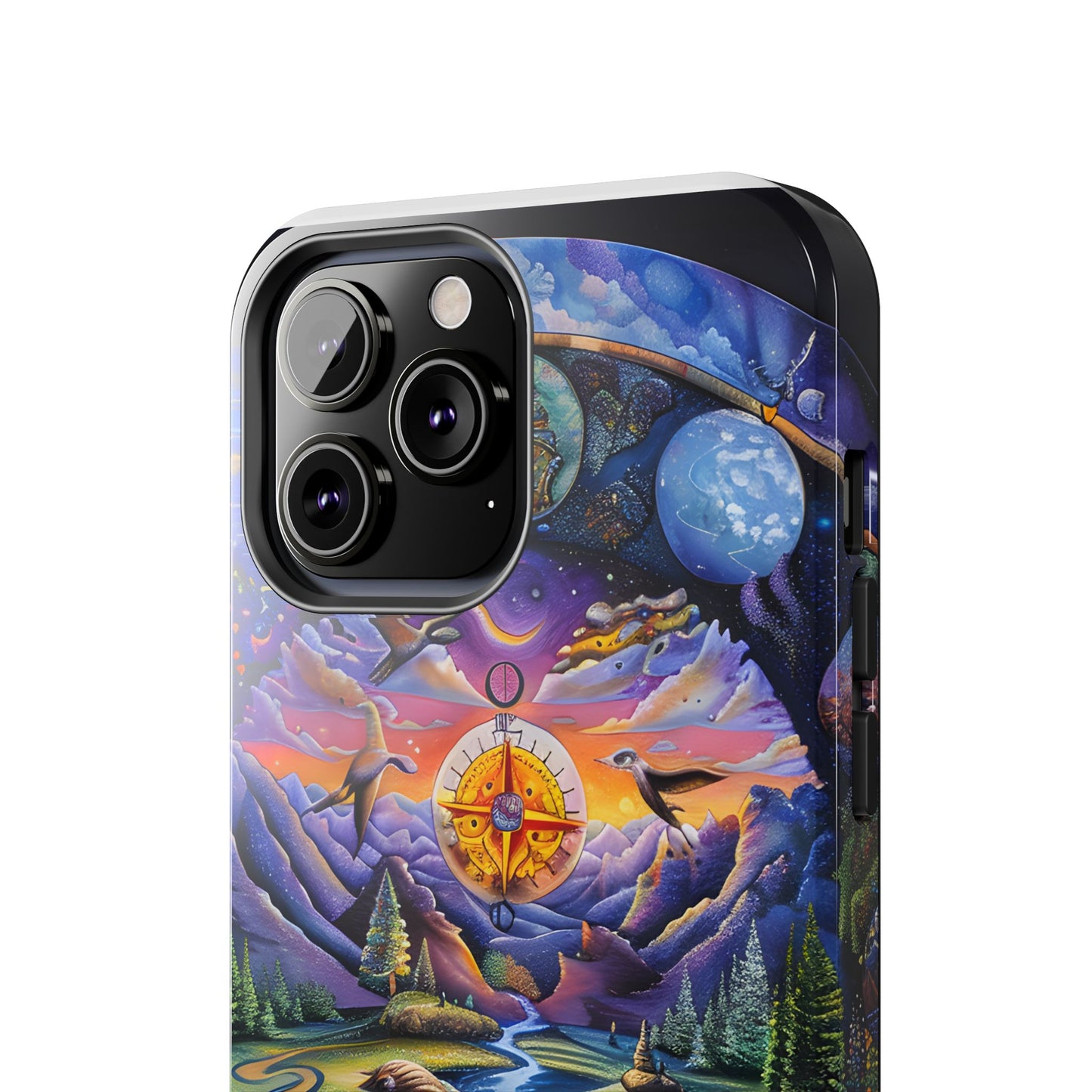 Nature-Inspired Tough Phone Cases with Cosmic Design