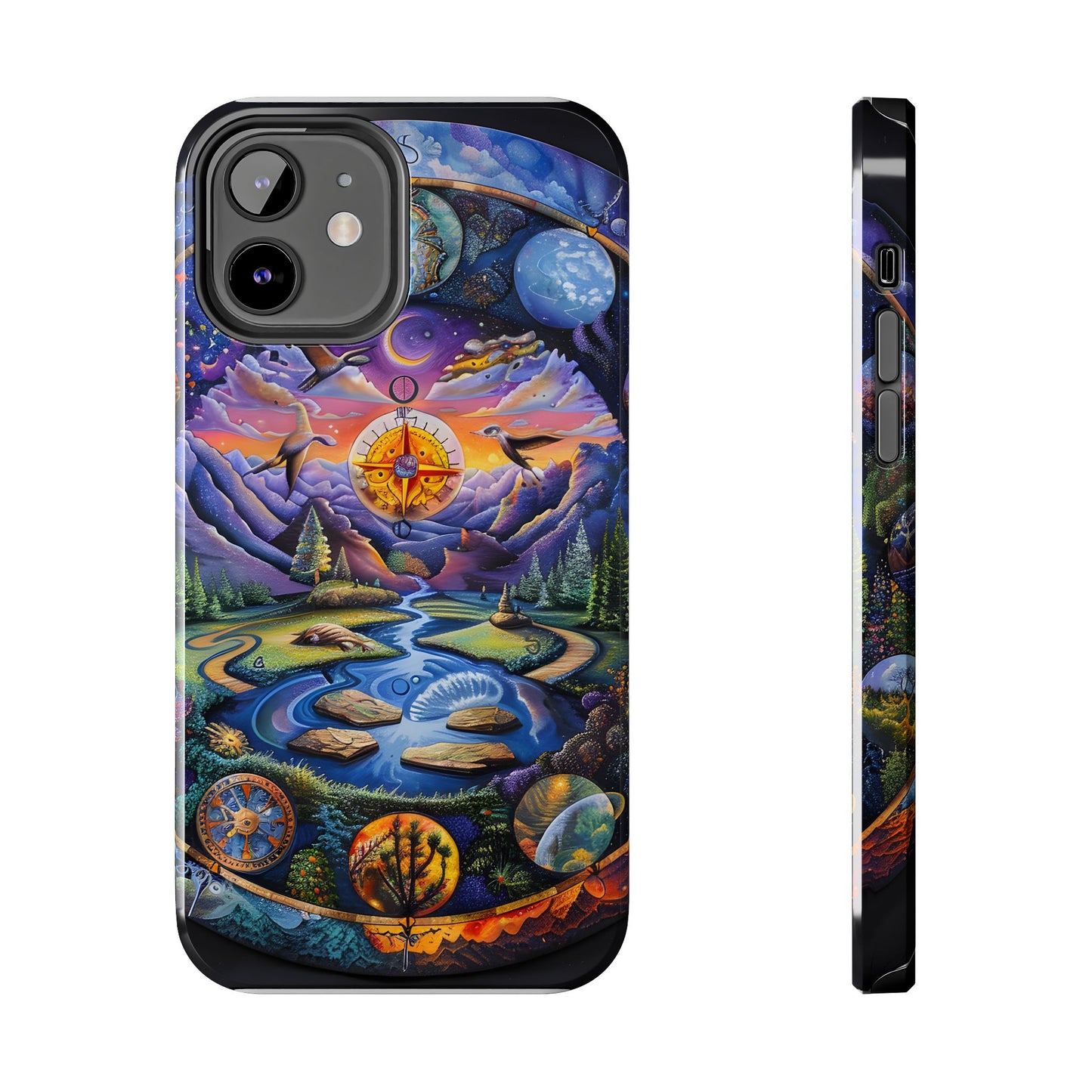 Nature-Inspired Tough Phone Cases with Cosmic Design