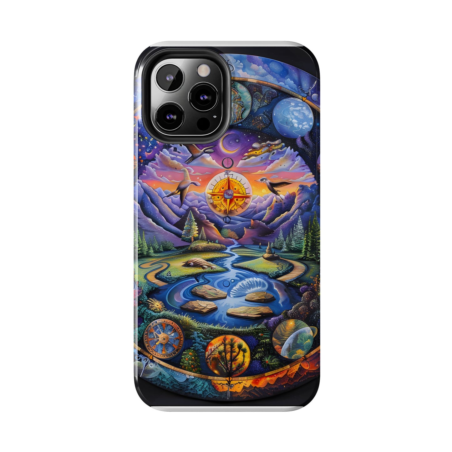 Nature-Inspired Tough Phone Cases with Cosmic Design