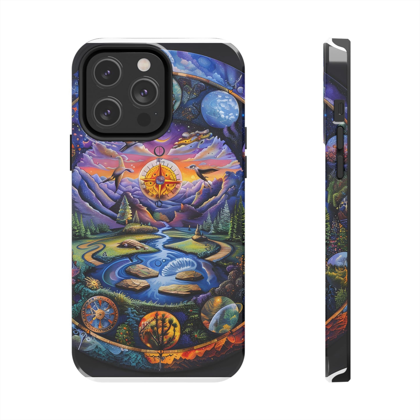 Nature-Inspired Tough Phone Cases with Cosmic Design