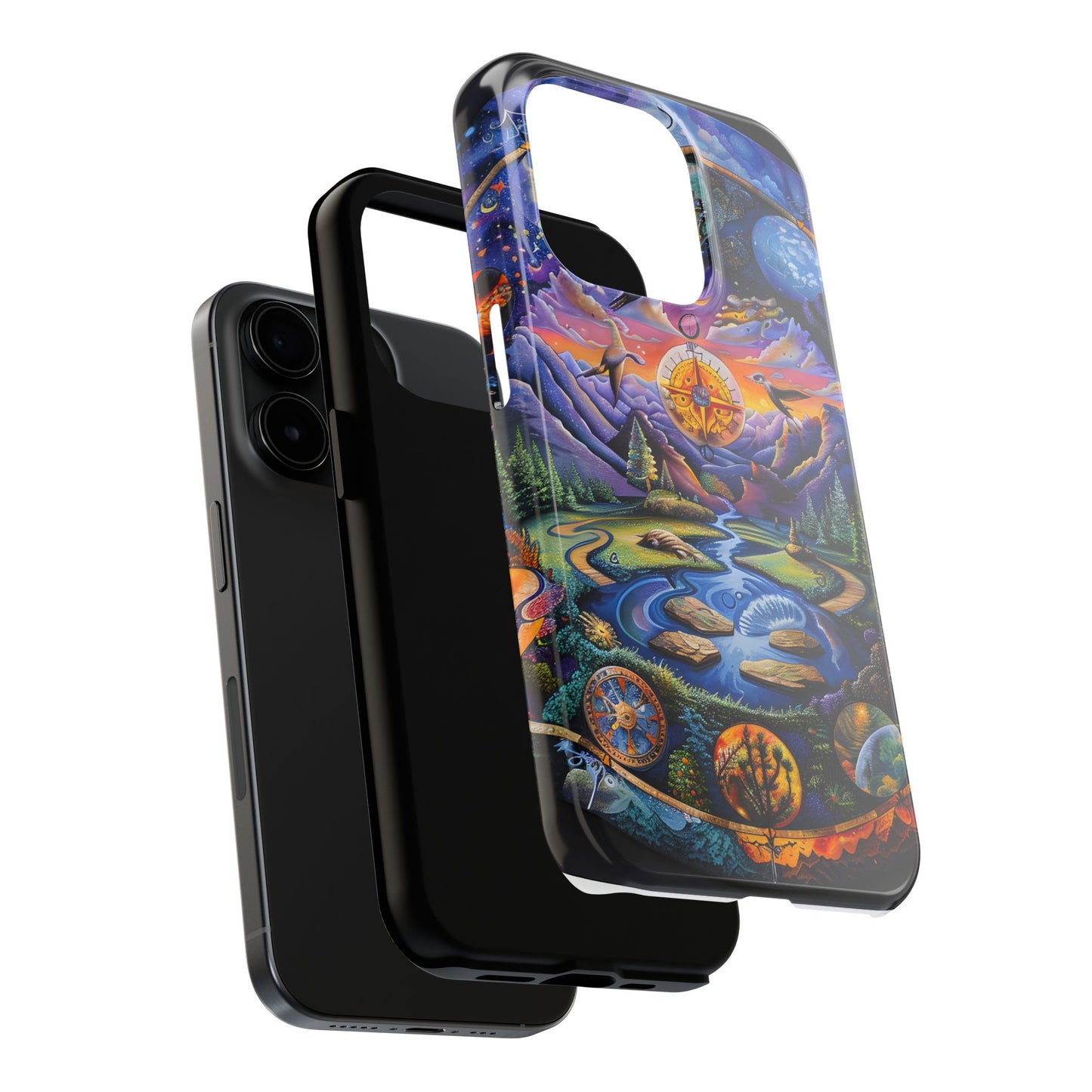 Nature-Inspired Tough Phone Cases with Cosmic Design