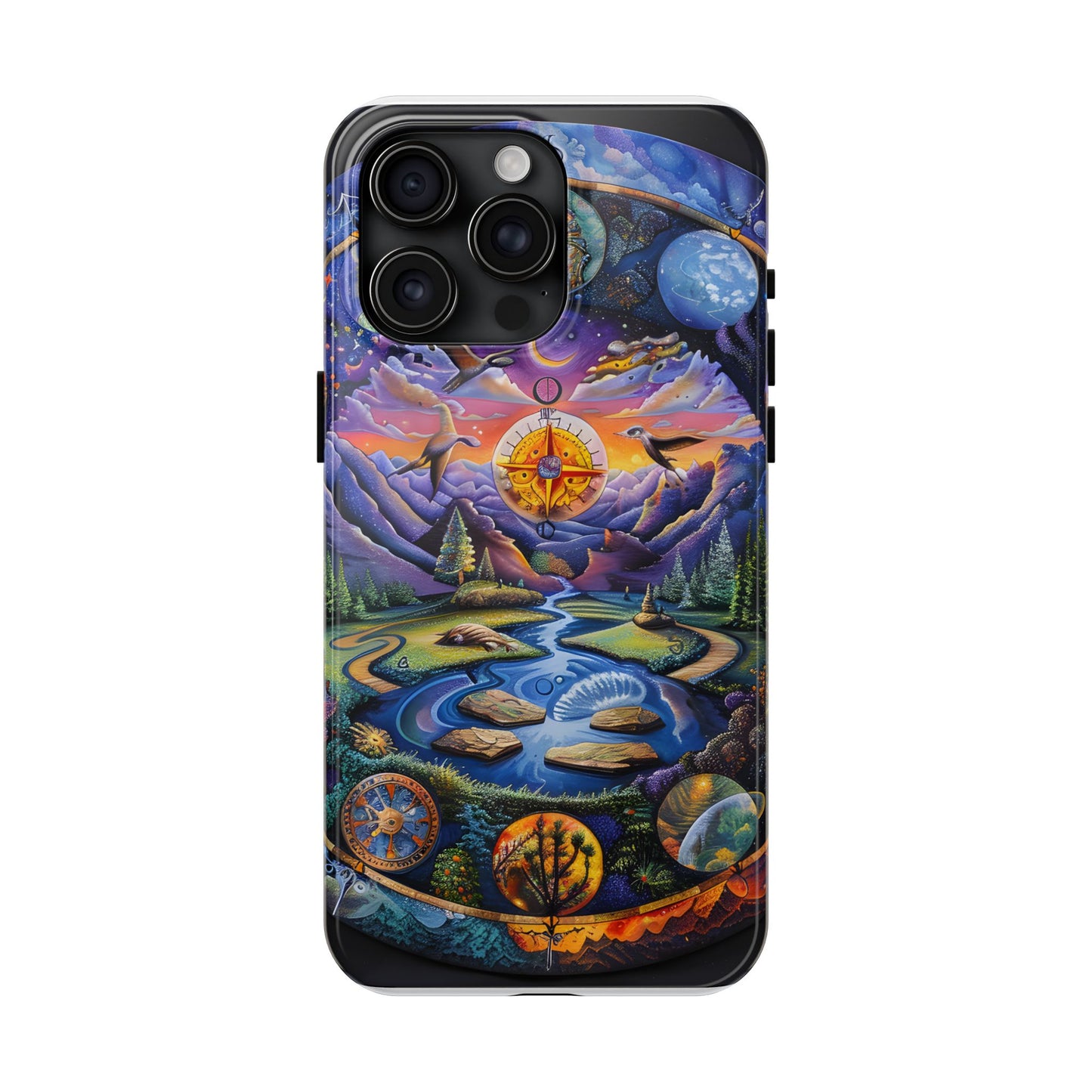 Nature-Inspired Tough Phone Cases with Cosmic Design