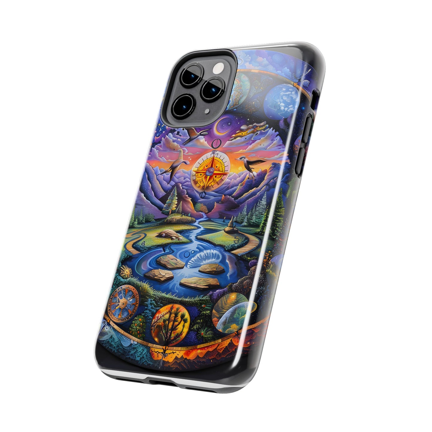 Nature-Inspired Tough Phone Cases with Cosmic Design