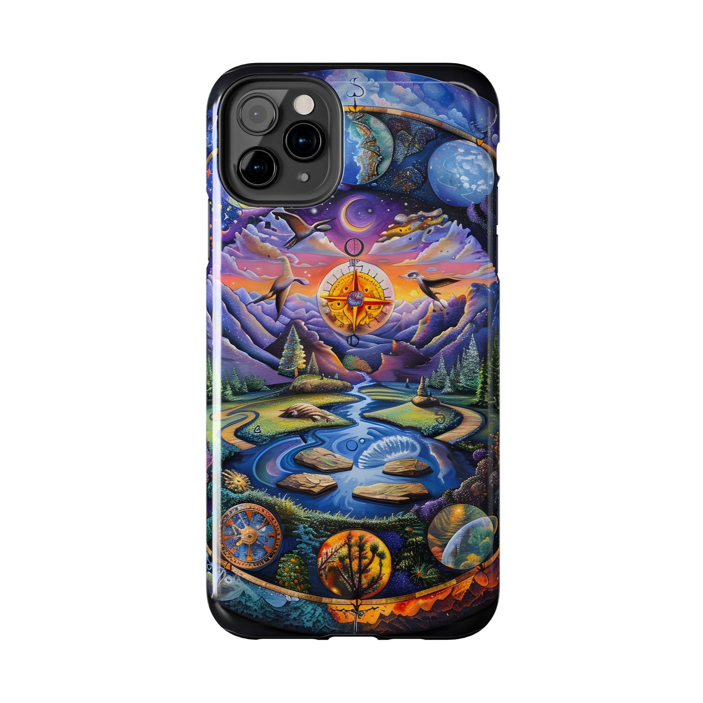 Nature-Inspired Tough Phone Cases with Cosmic Design