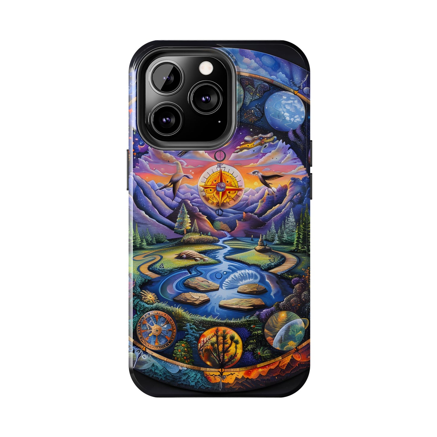 Nature-Inspired Tough Phone Cases with Cosmic Design