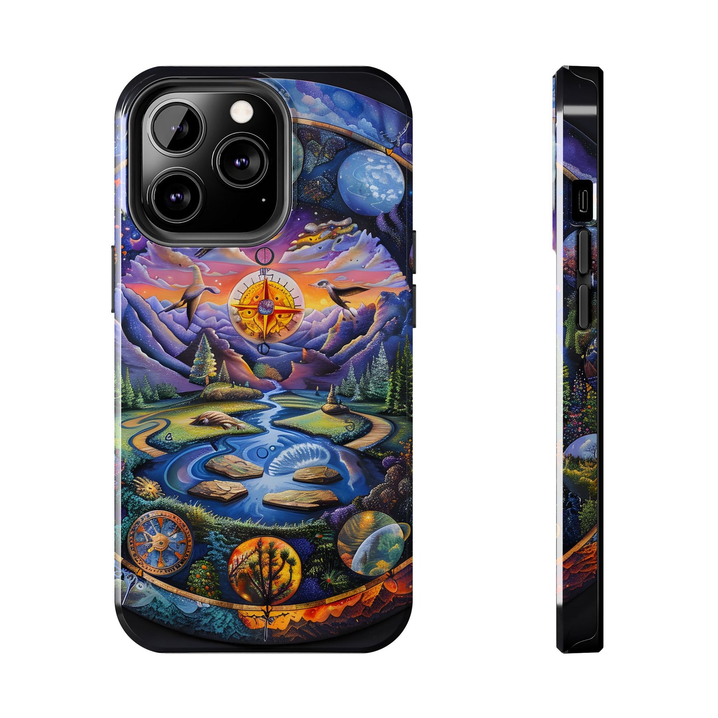 Nature-Inspired Tough Phone Cases with Cosmic Design