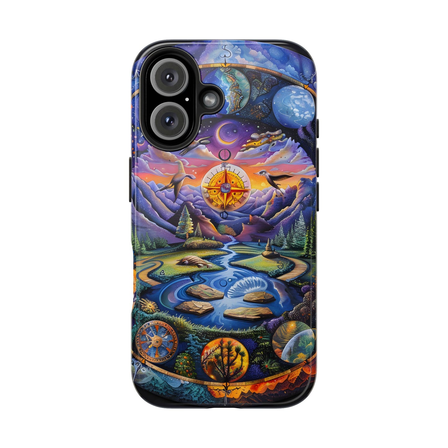 Nature-Inspired Tough Phone Cases with Cosmic Design