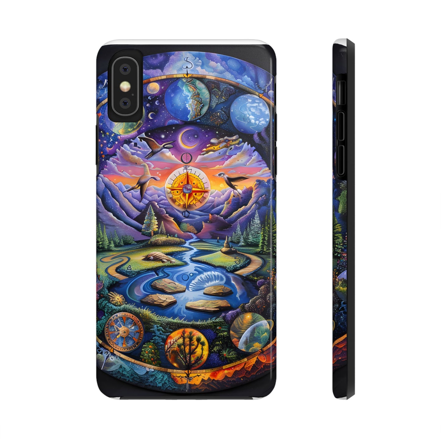 Nature-Inspired Tough Phone Cases with Cosmic Design