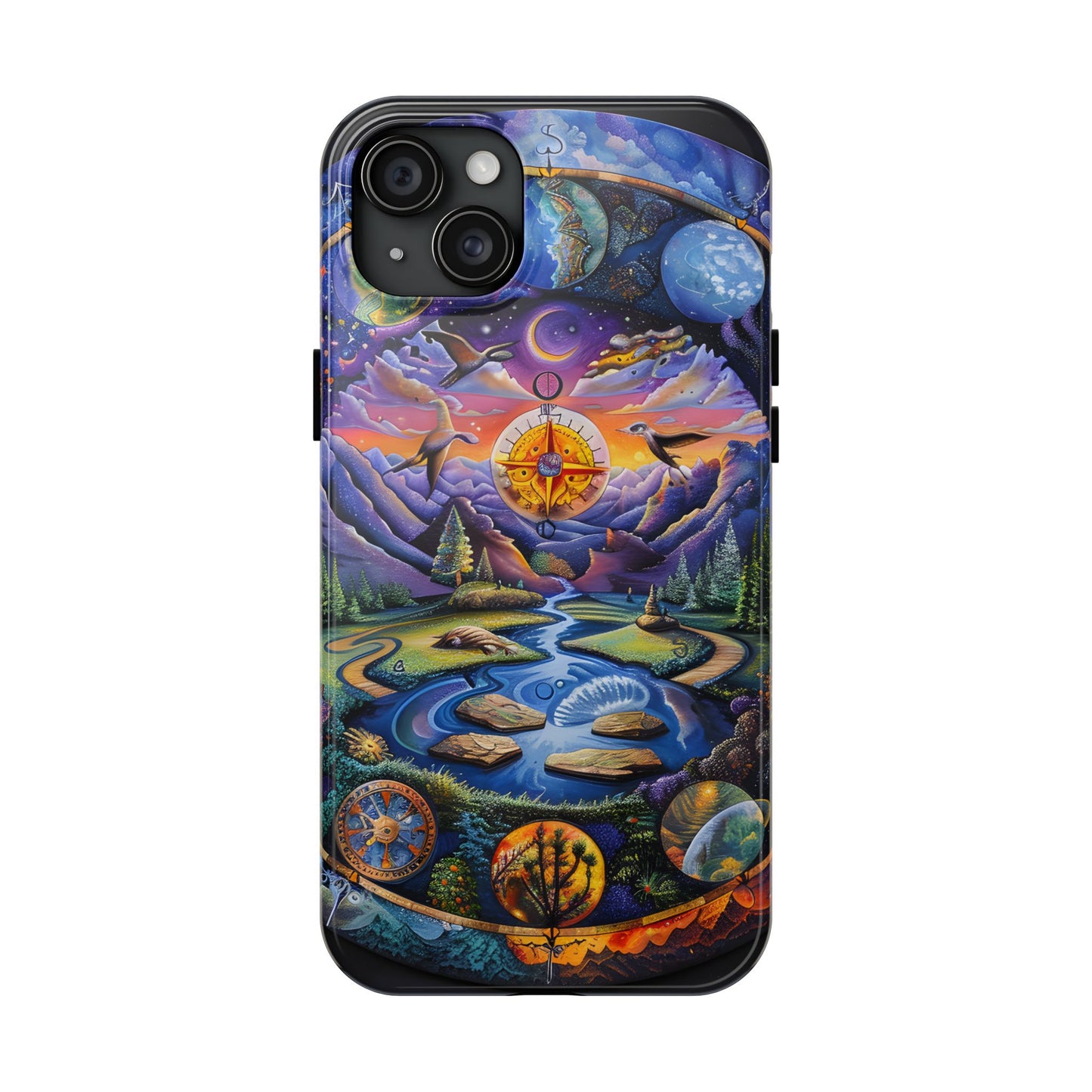 Nature-Inspired Tough Phone Cases with Cosmic Design