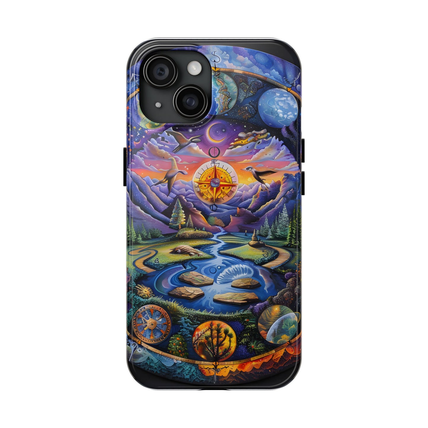 Nature-Inspired Tough Phone Cases with Cosmic Design