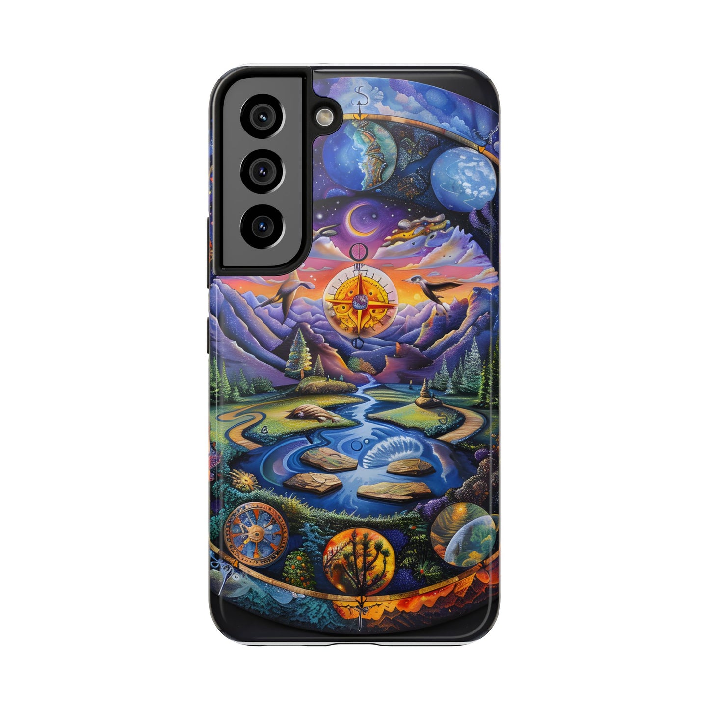 Nature-Inspired Tough Phone Cases with Cosmic Design