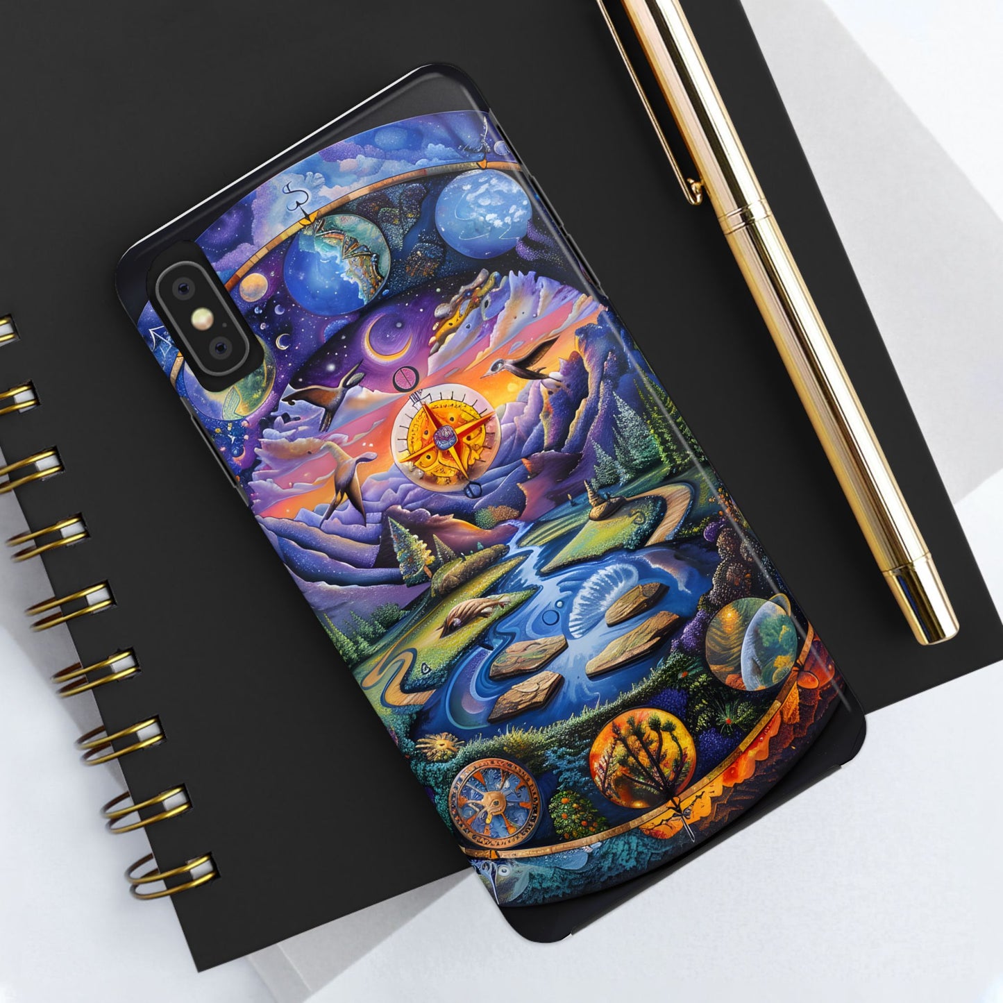 Nature-Inspired Tough Phone Cases with Cosmic Design