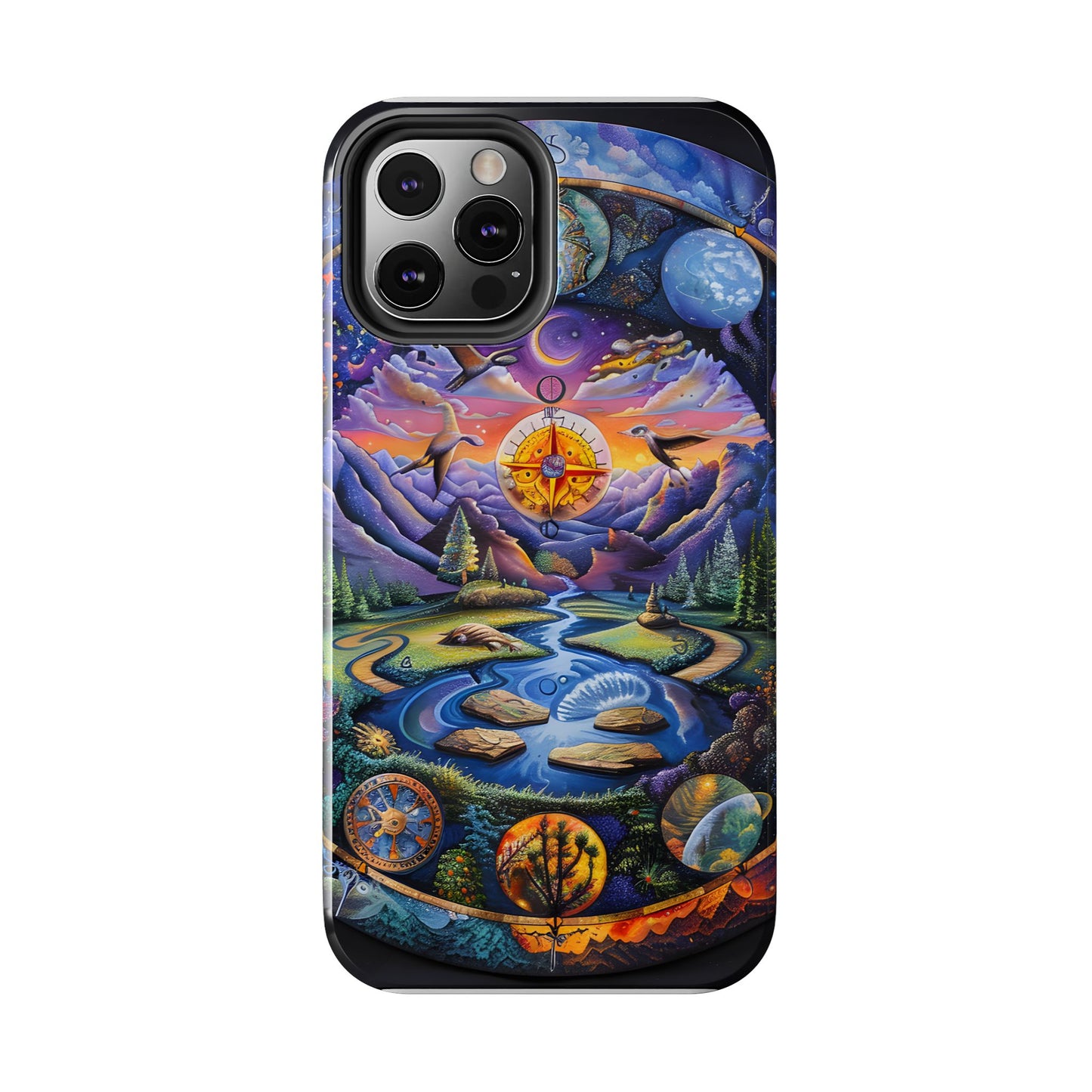 Nature-Inspired Tough Phone Cases with Cosmic Design