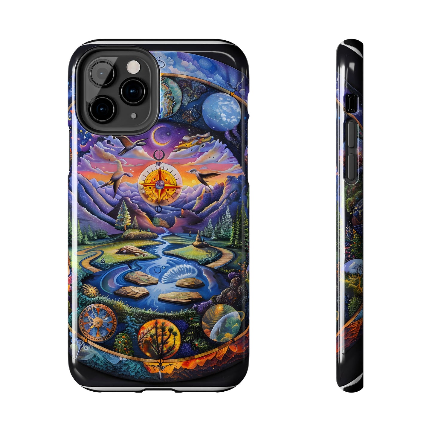 Nature-Inspired Tough Phone Cases with Cosmic Design