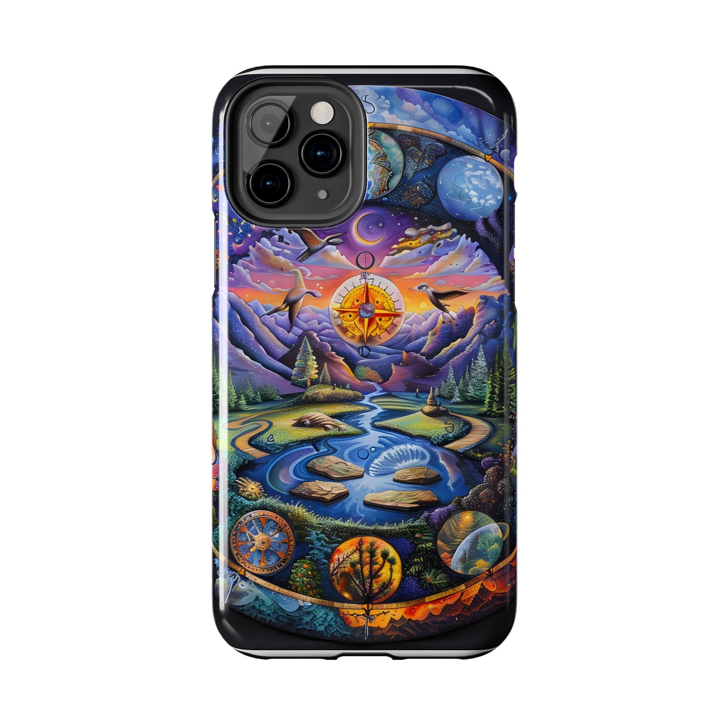 Nature-Inspired Tough Phone Cases with Cosmic Design