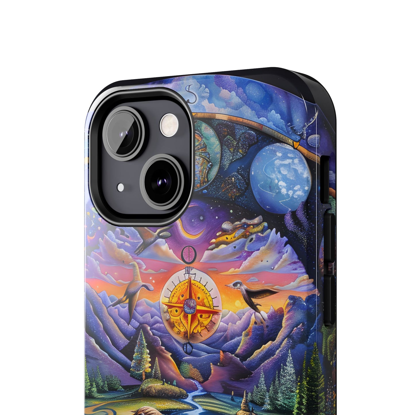 Nature-Inspired Tough Phone Cases with Cosmic Design