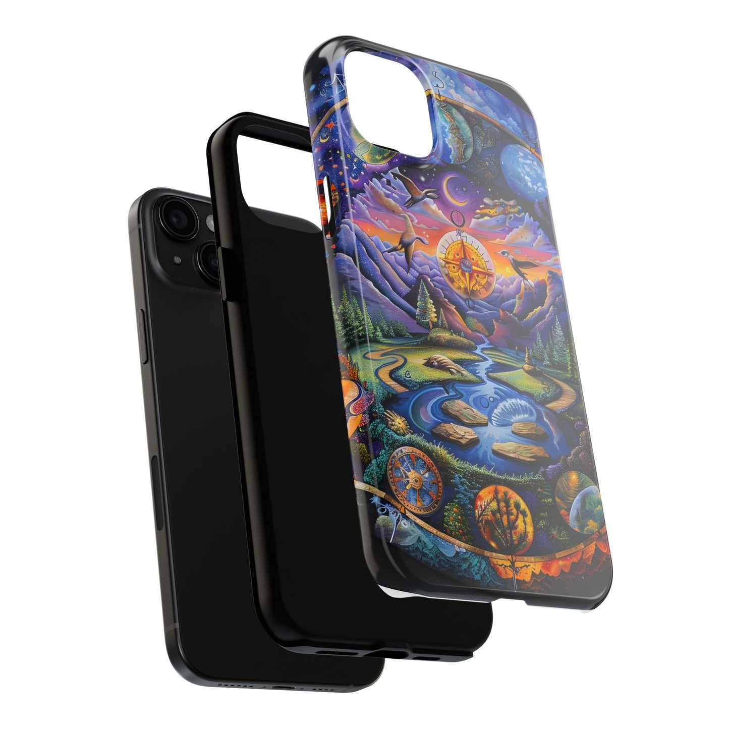 Nature-Inspired Tough Phone Cases with Cosmic Design