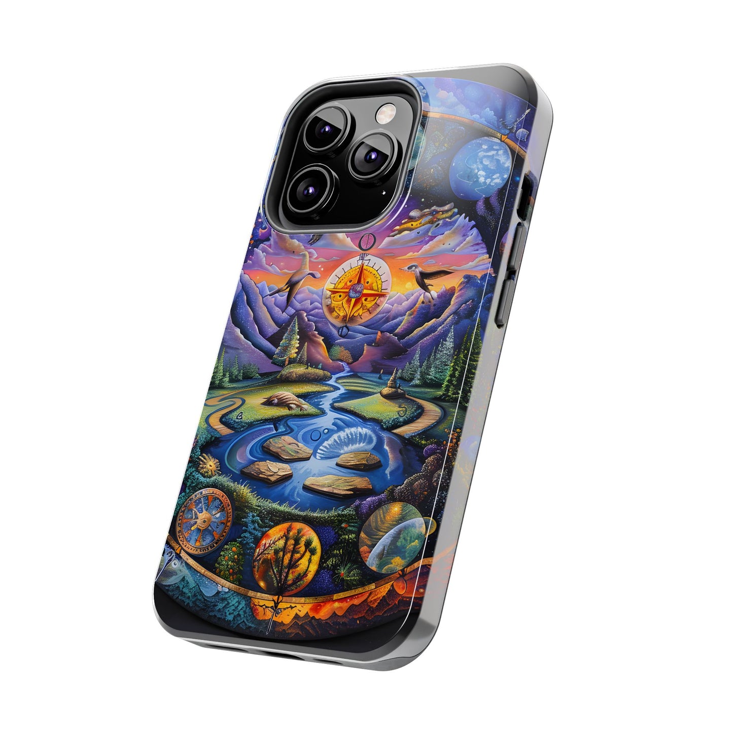 Nature-Inspired Tough Phone Cases with Cosmic Design