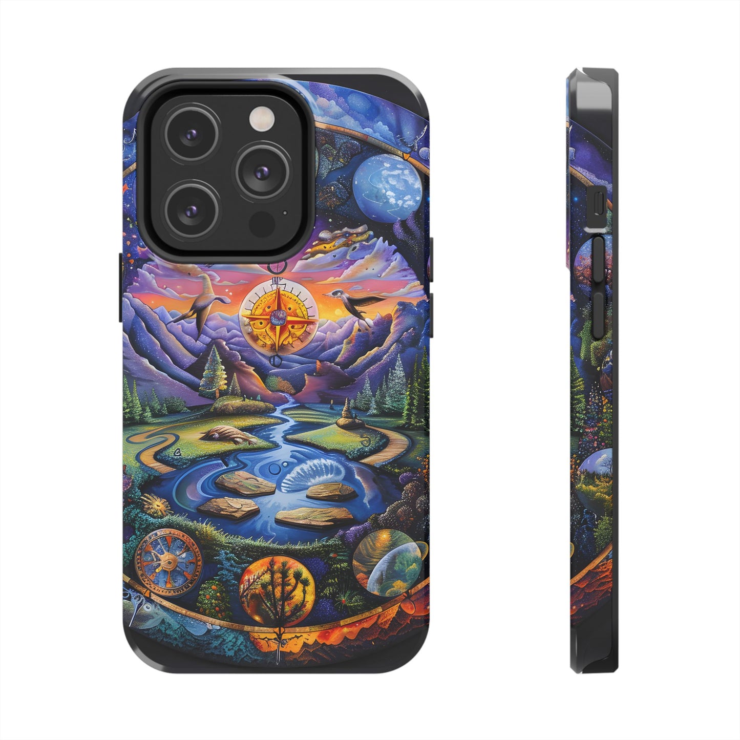 Nature-Inspired Tough Phone Cases with Cosmic Design