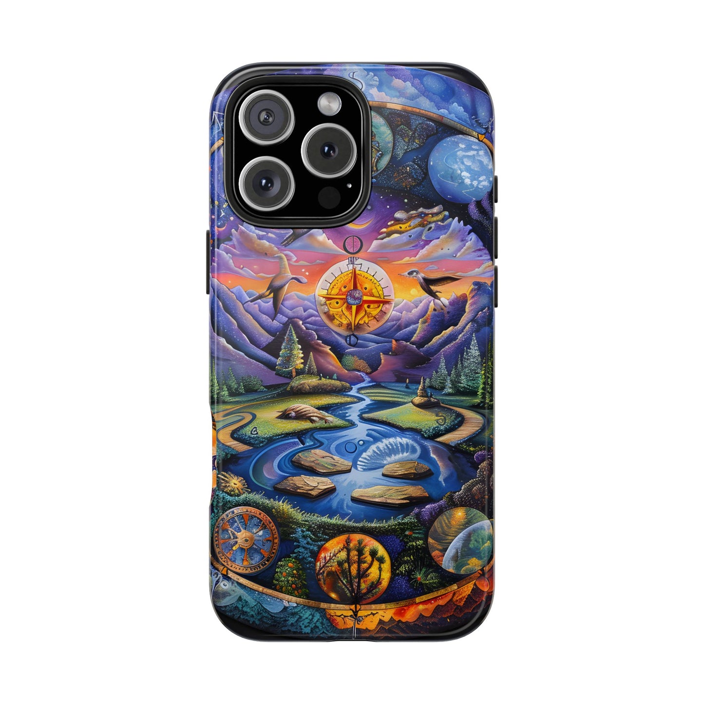 Nature-Inspired Tough Phone Cases with Cosmic Design