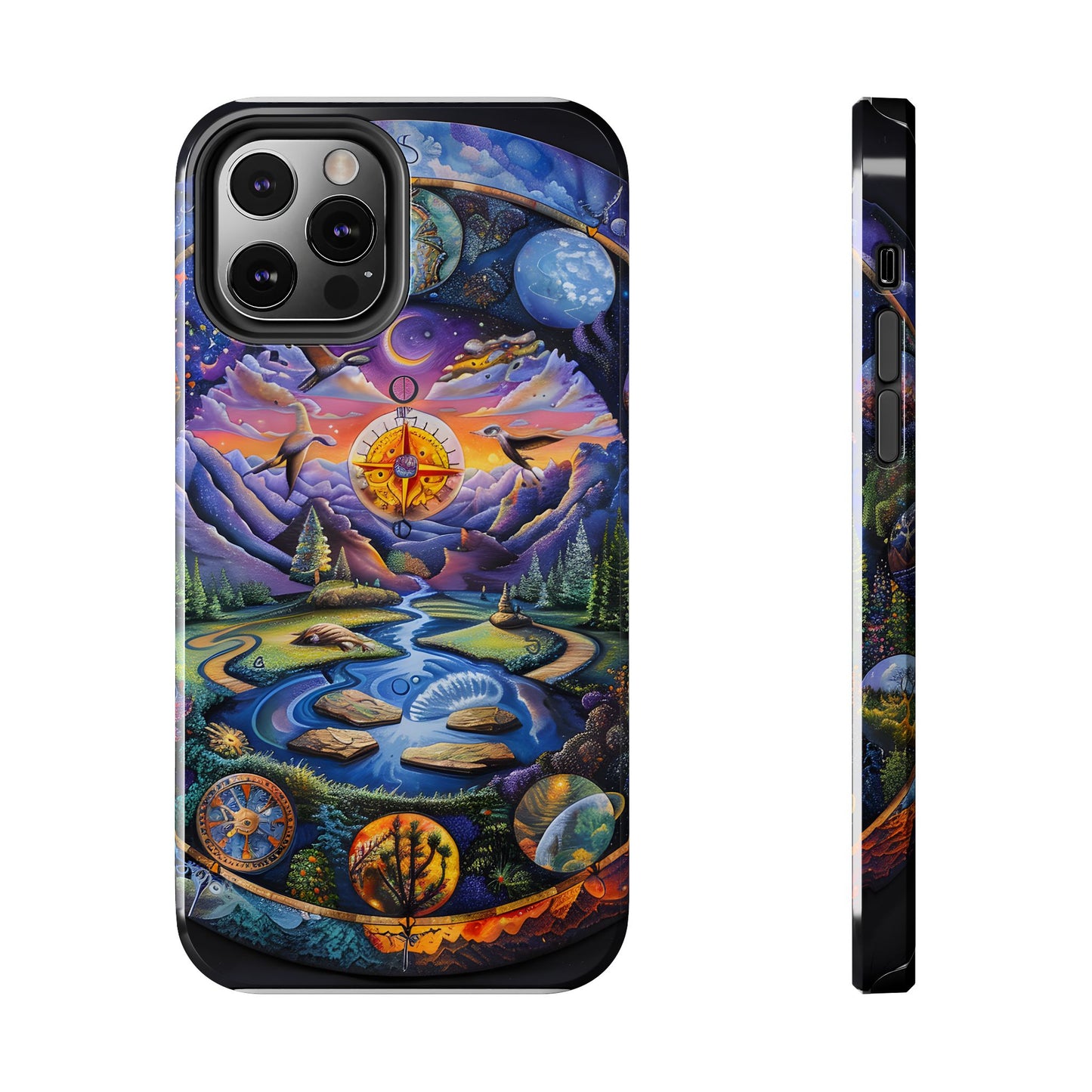 Nature-Inspired Tough Phone Cases with Cosmic Design