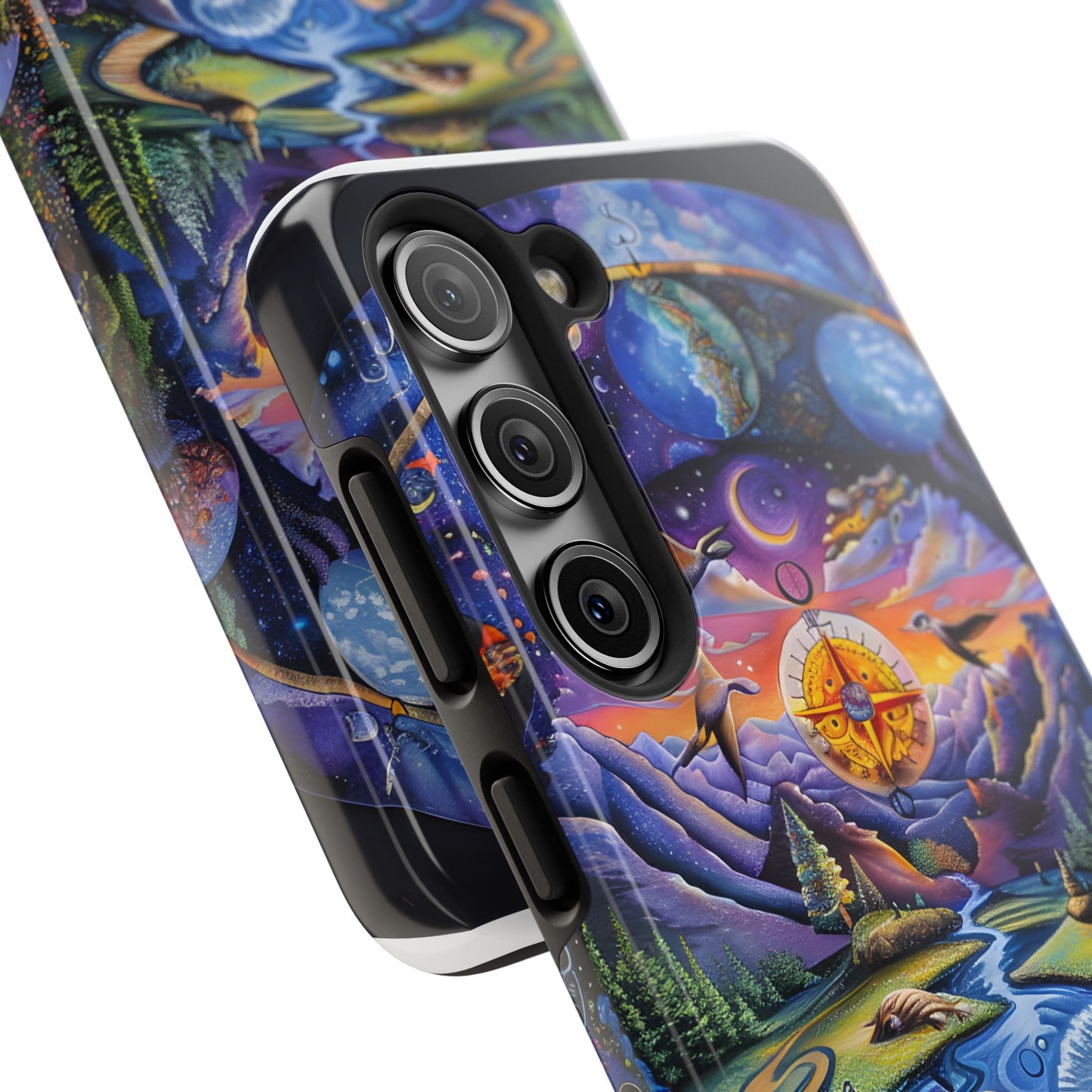 Nature-Inspired Tough Phone Cases with Cosmic Design