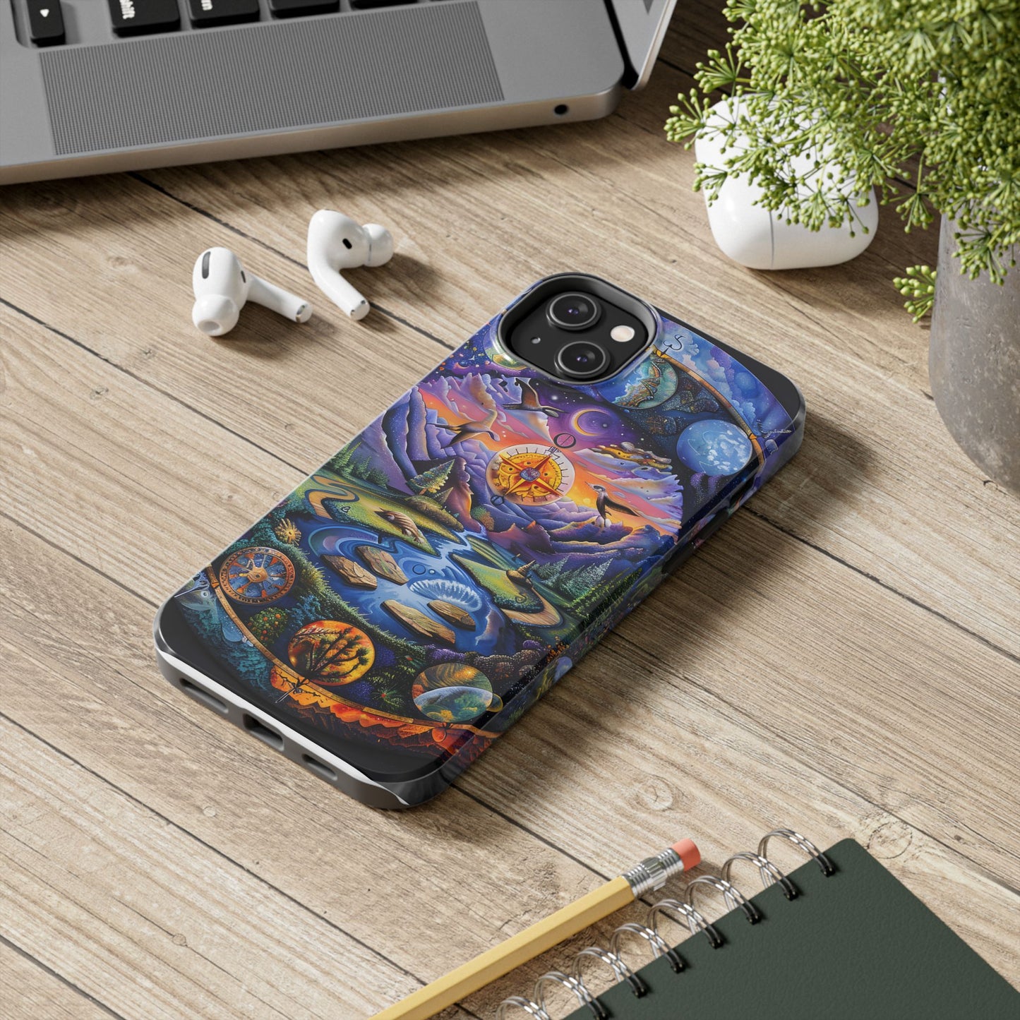 Nature-Inspired Tough Phone Cases with Cosmic Design