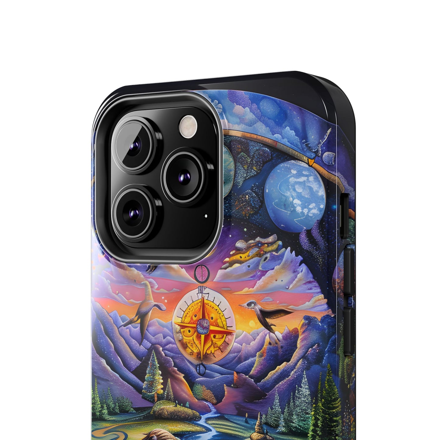 Nature-Inspired Tough Phone Cases with Cosmic Design