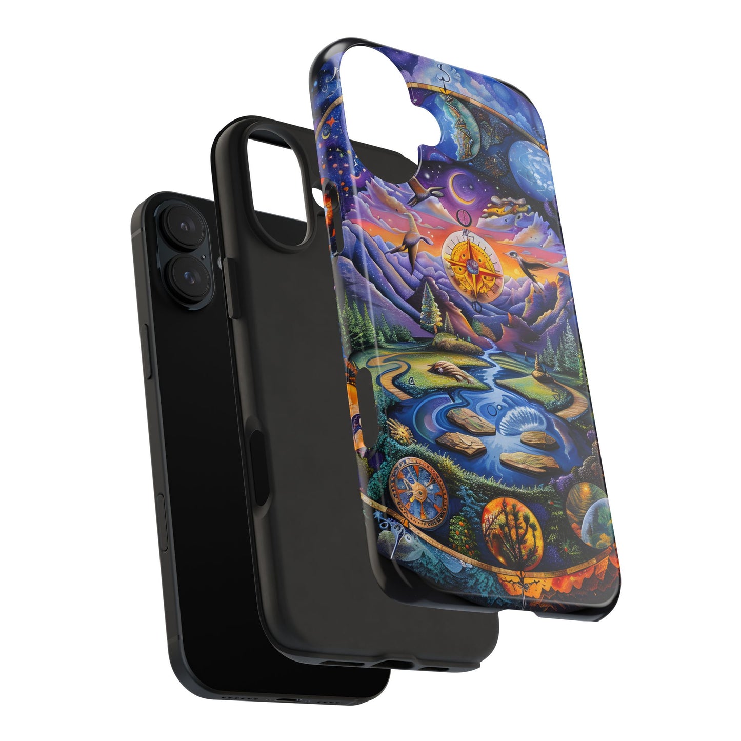 Nature-Inspired Tough Phone Cases with Cosmic Design