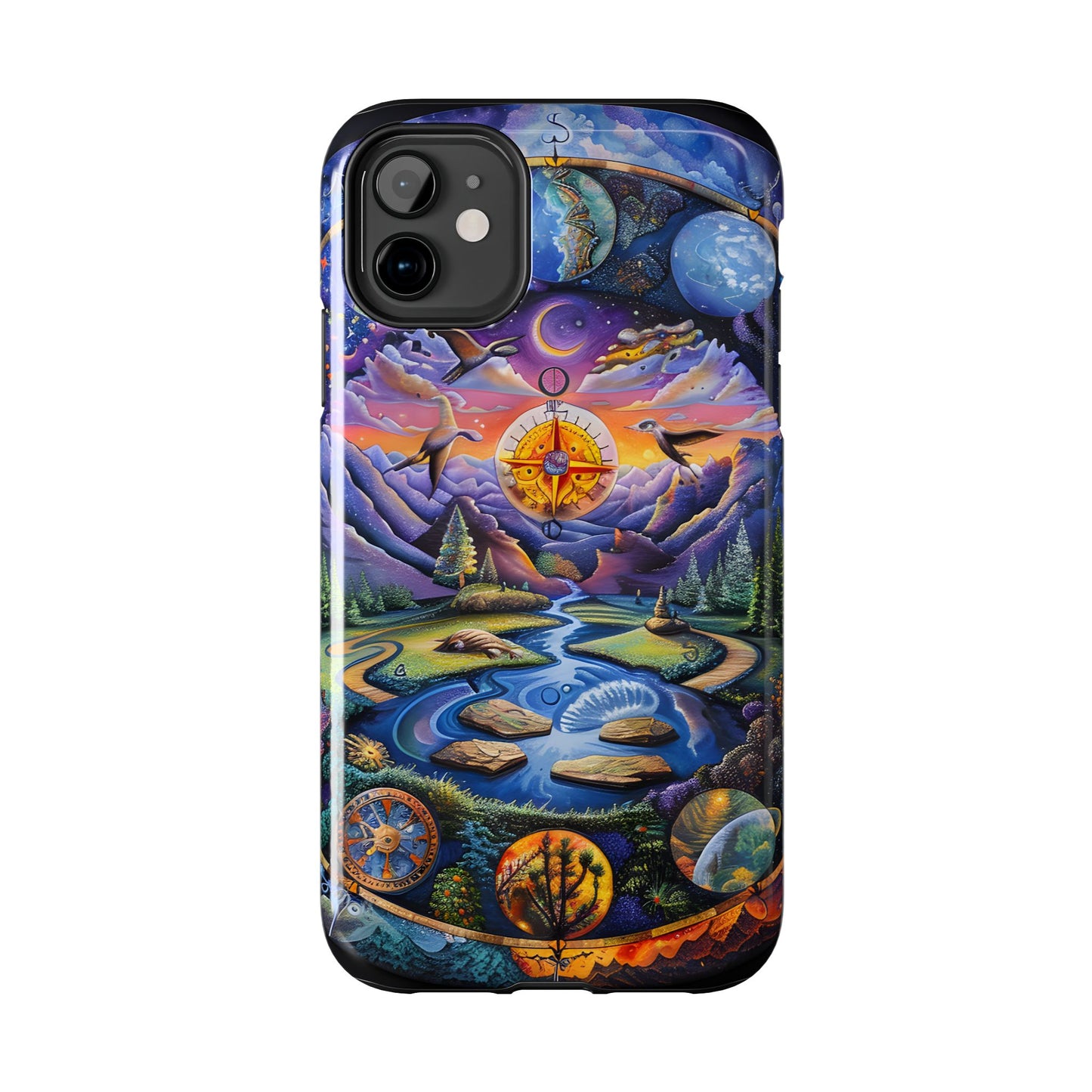 Nature-Inspired Tough Phone Cases with Cosmic Design