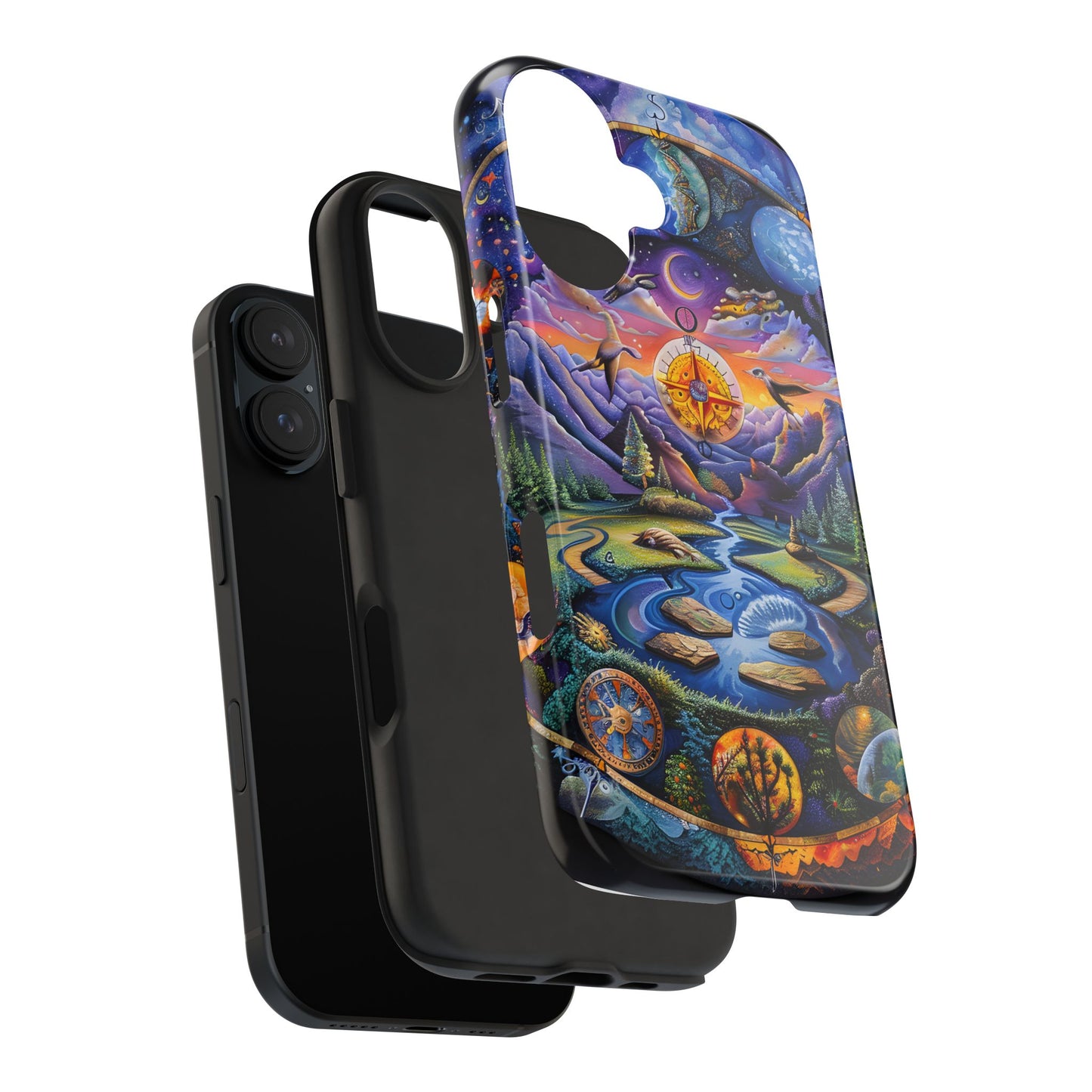 Nature-Inspired Tough Phone Cases with Cosmic Design