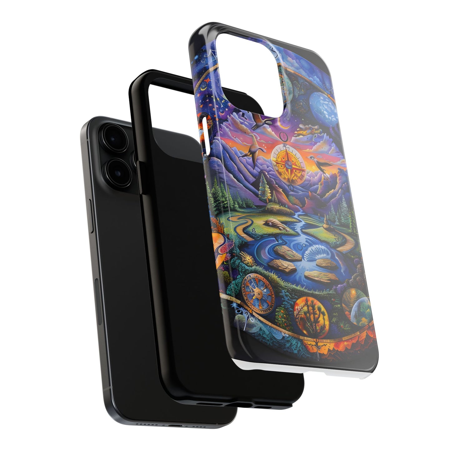 Nature-Inspired Tough Phone Cases with Cosmic Design