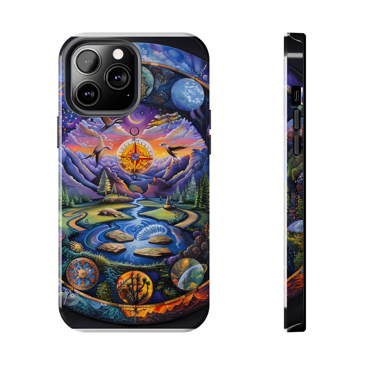 Nature-Inspired Tough Phone Cases with Cosmic Design