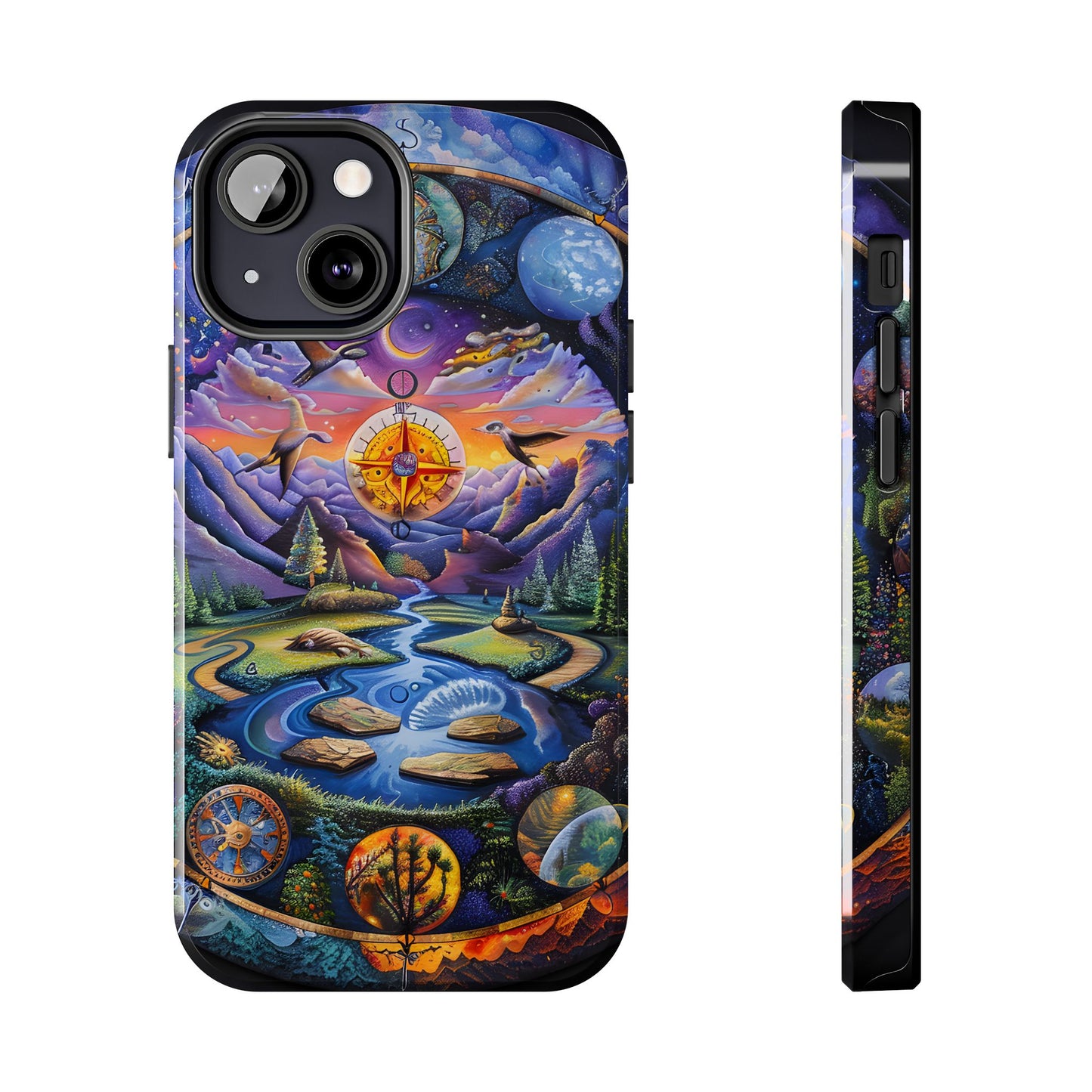 Nature-Inspired Tough Phone Cases with Cosmic Design