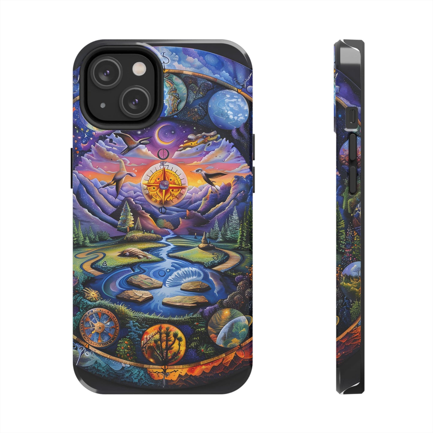 Nature-Inspired Tough Phone Cases with Cosmic Design