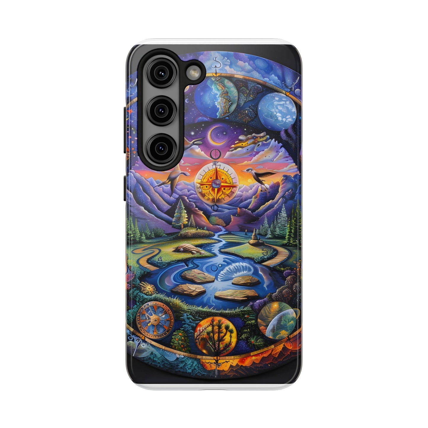 Nature-Inspired Tough Phone Cases with Cosmic Design