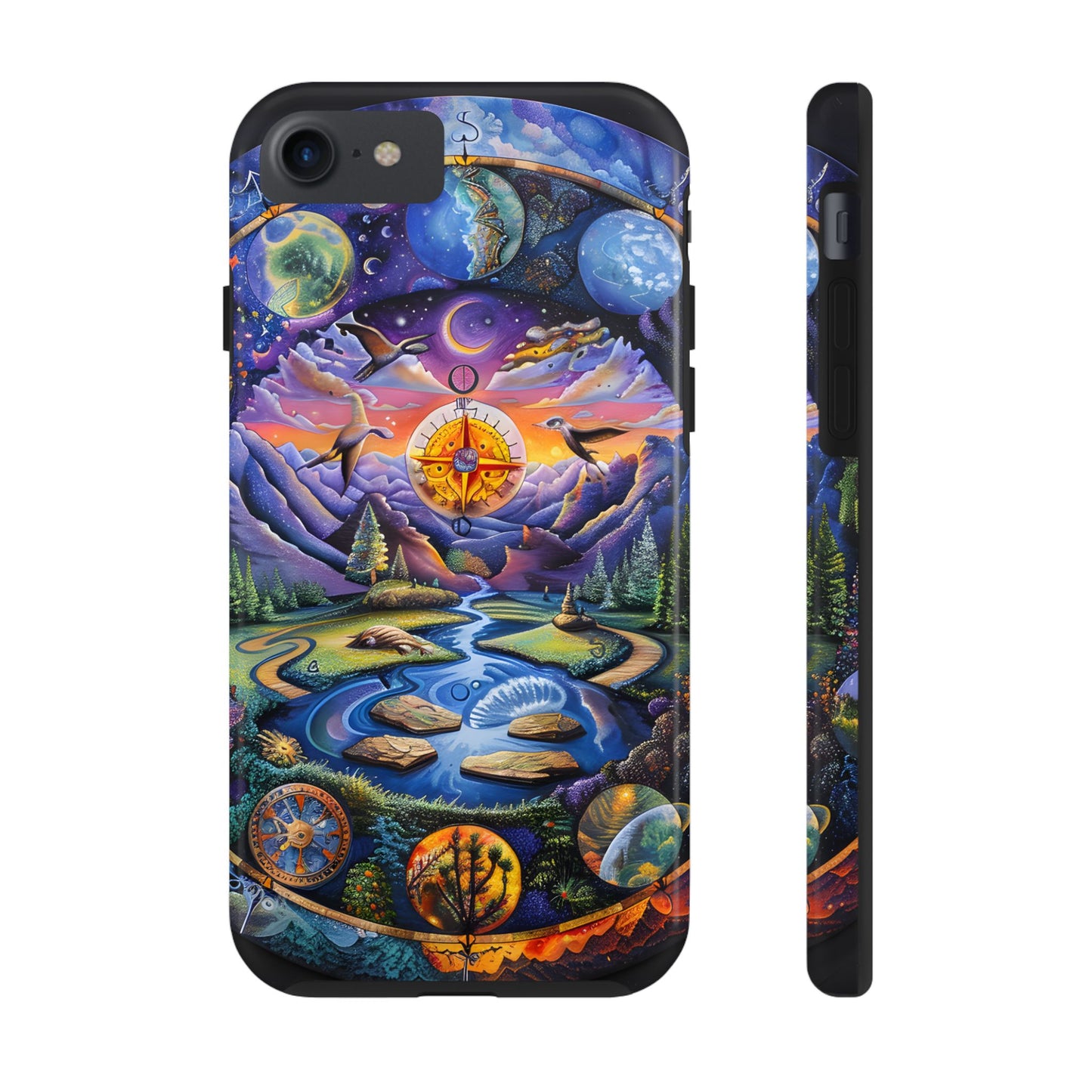 Nature-Inspired Tough Phone Cases with Cosmic Design