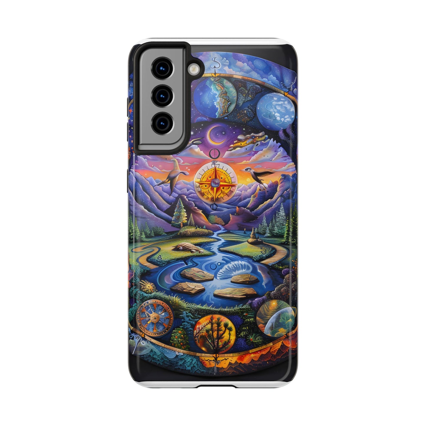 Nature-Inspired Tough Phone Cases with Cosmic Design