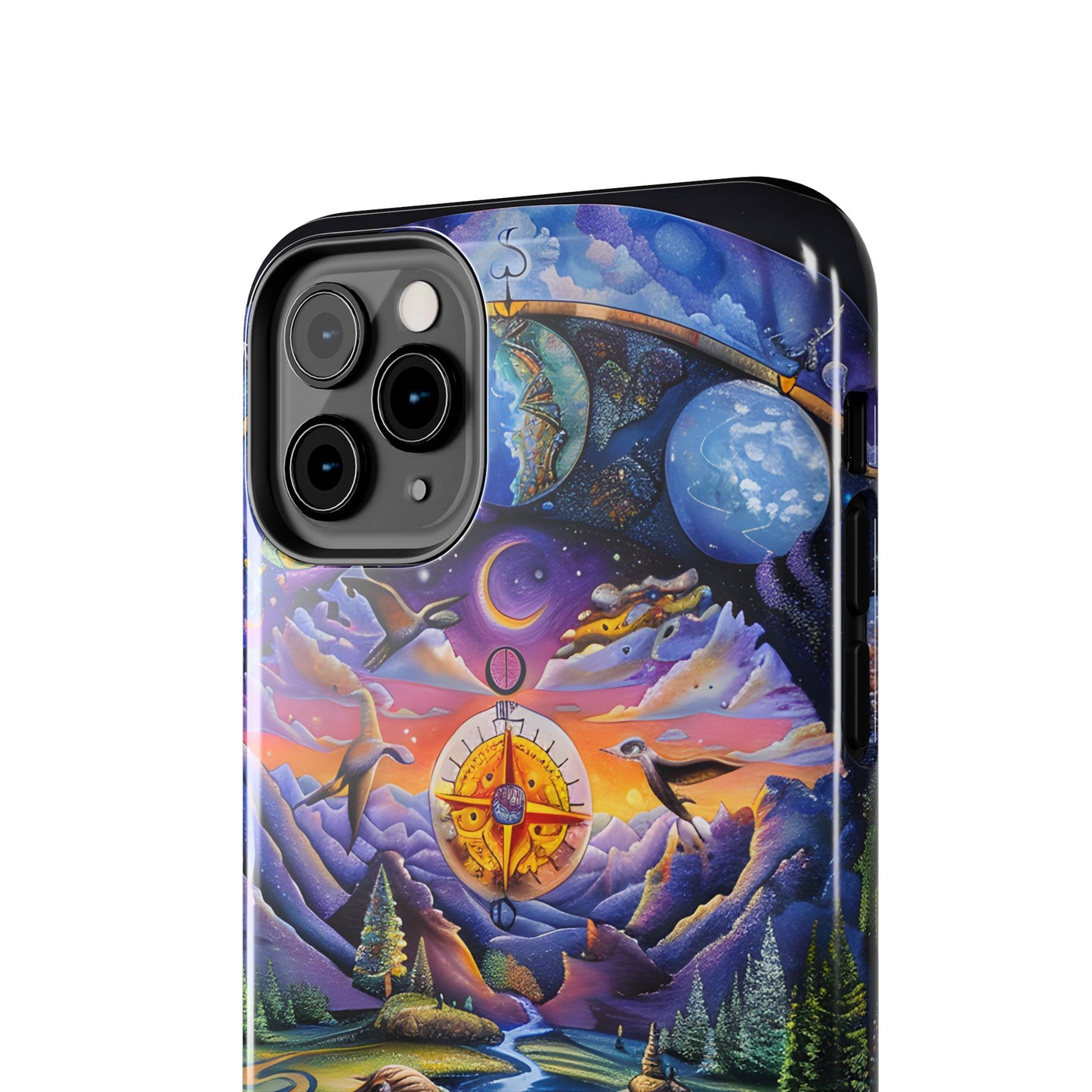 Nature-Inspired Tough Phone Cases with Cosmic Design