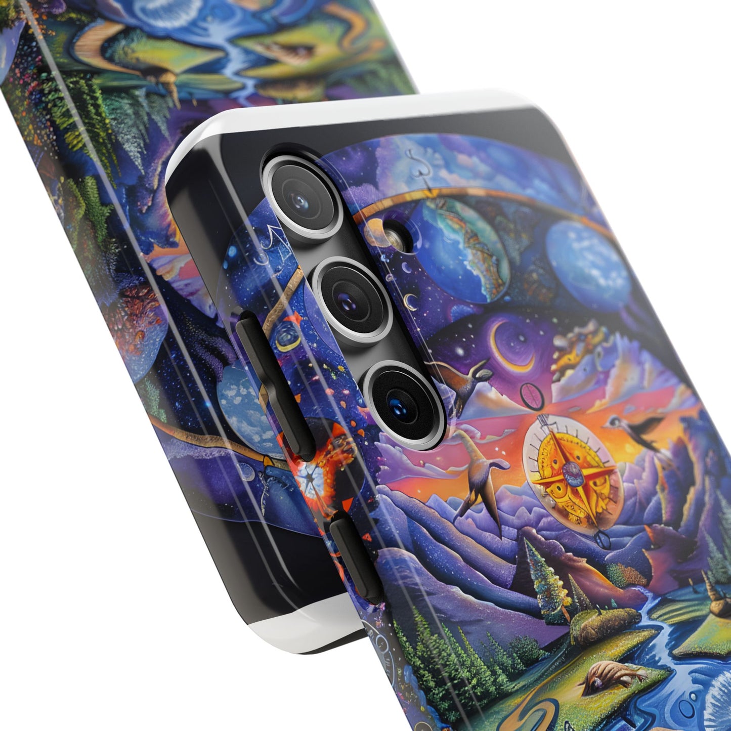 Nature-Inspired Tough Phone Cases with Cosmic Design