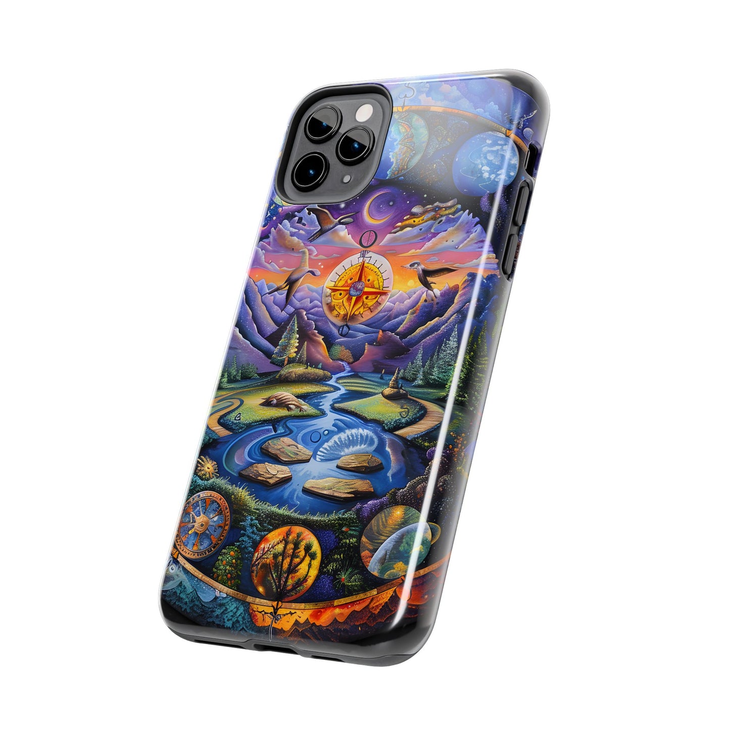 Nature-Inspired Tough Phone Cases with Cosmic Design