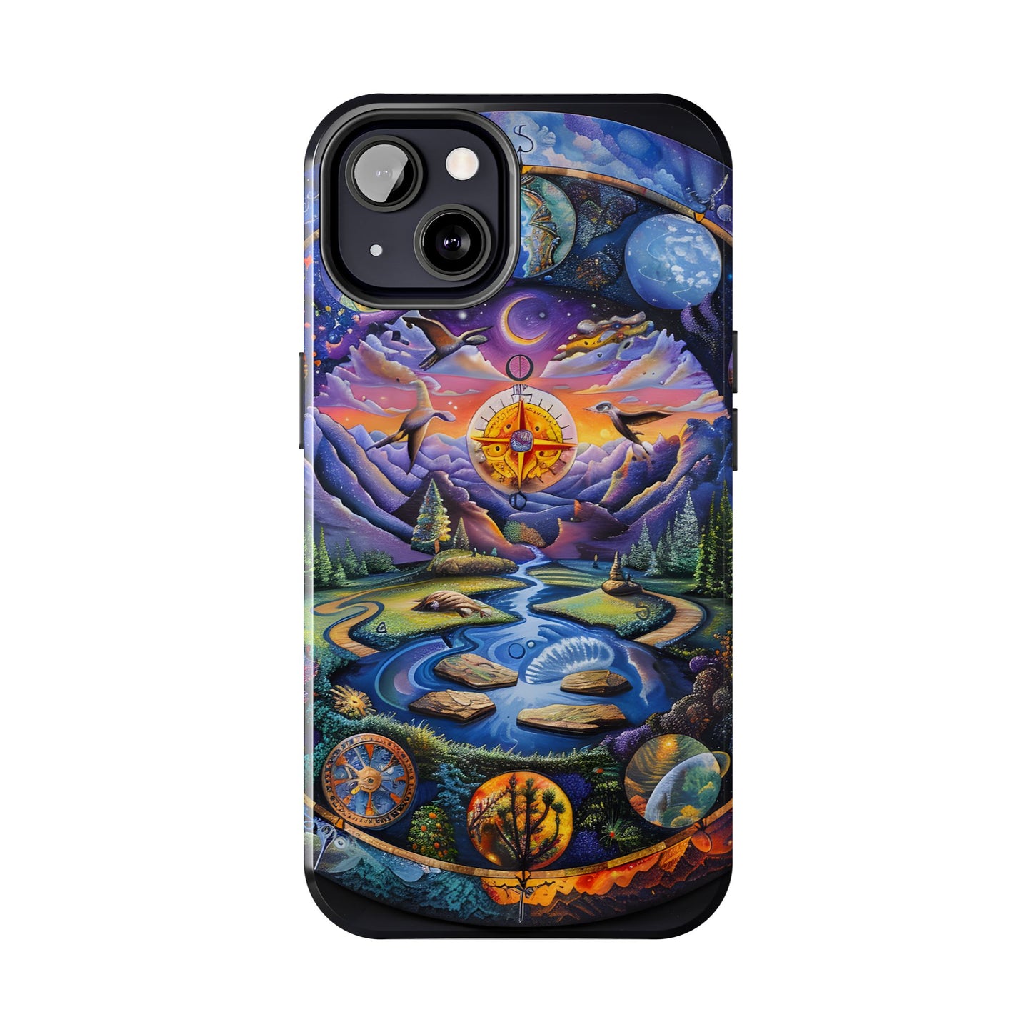 Nature-Inspired Tough Phone Cases with Cosmic Design