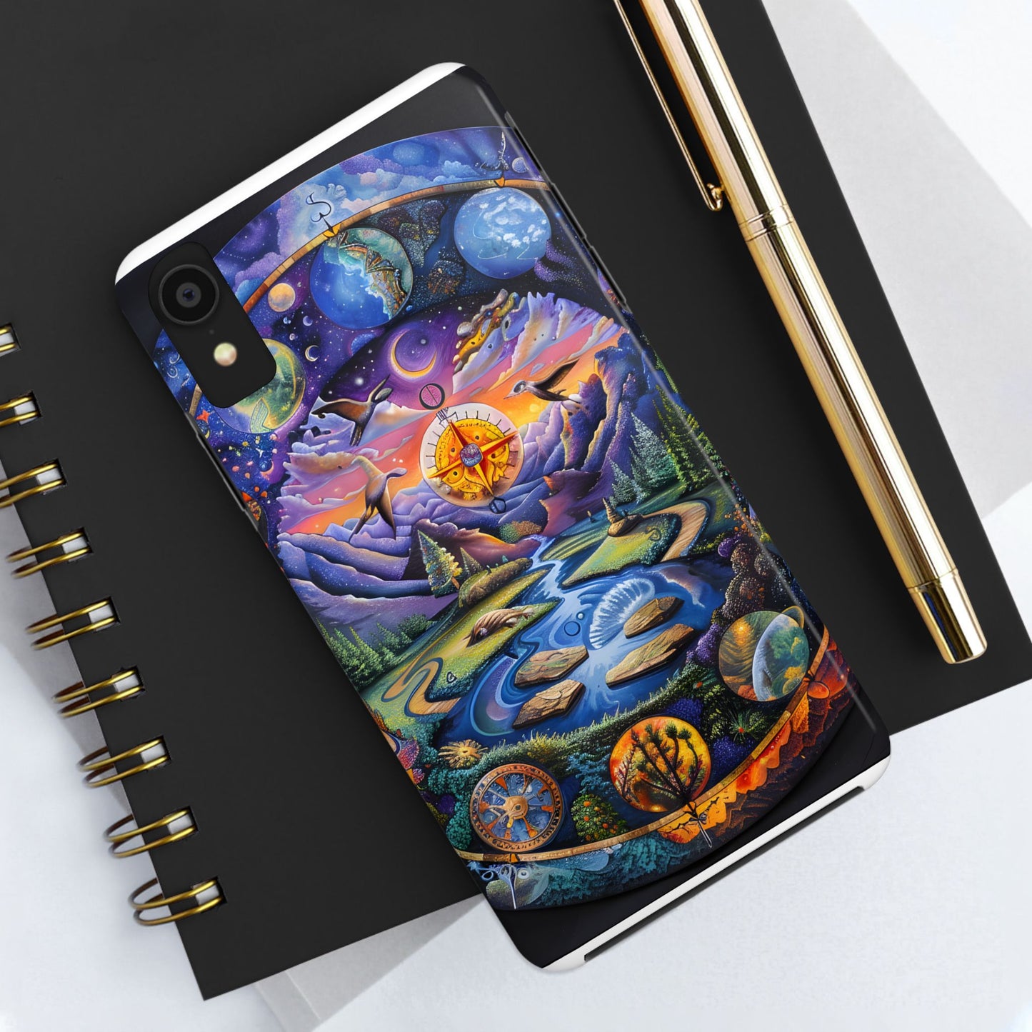 Nature-Inspired Tough Phone Cases with Cosmic Design