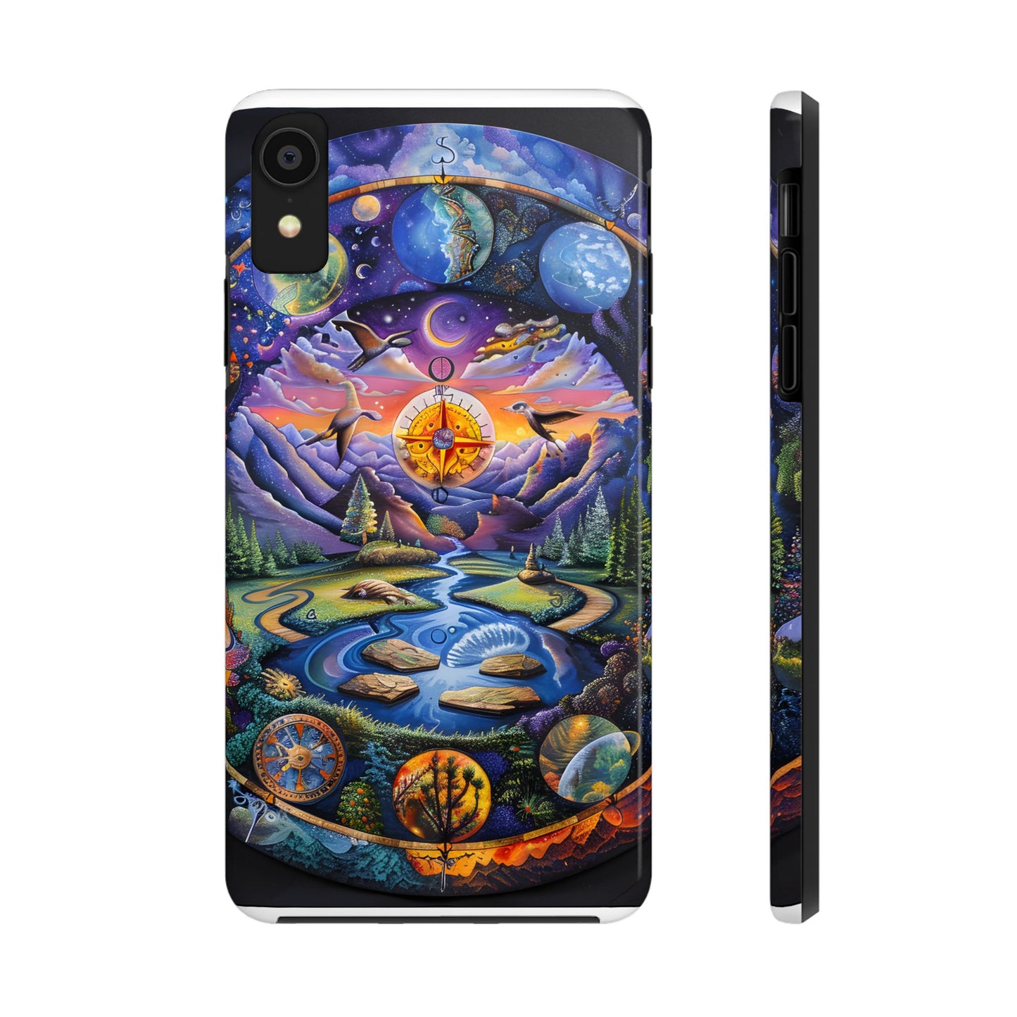 Nature-Inspired Tough Phone Cases with Cosmic Design