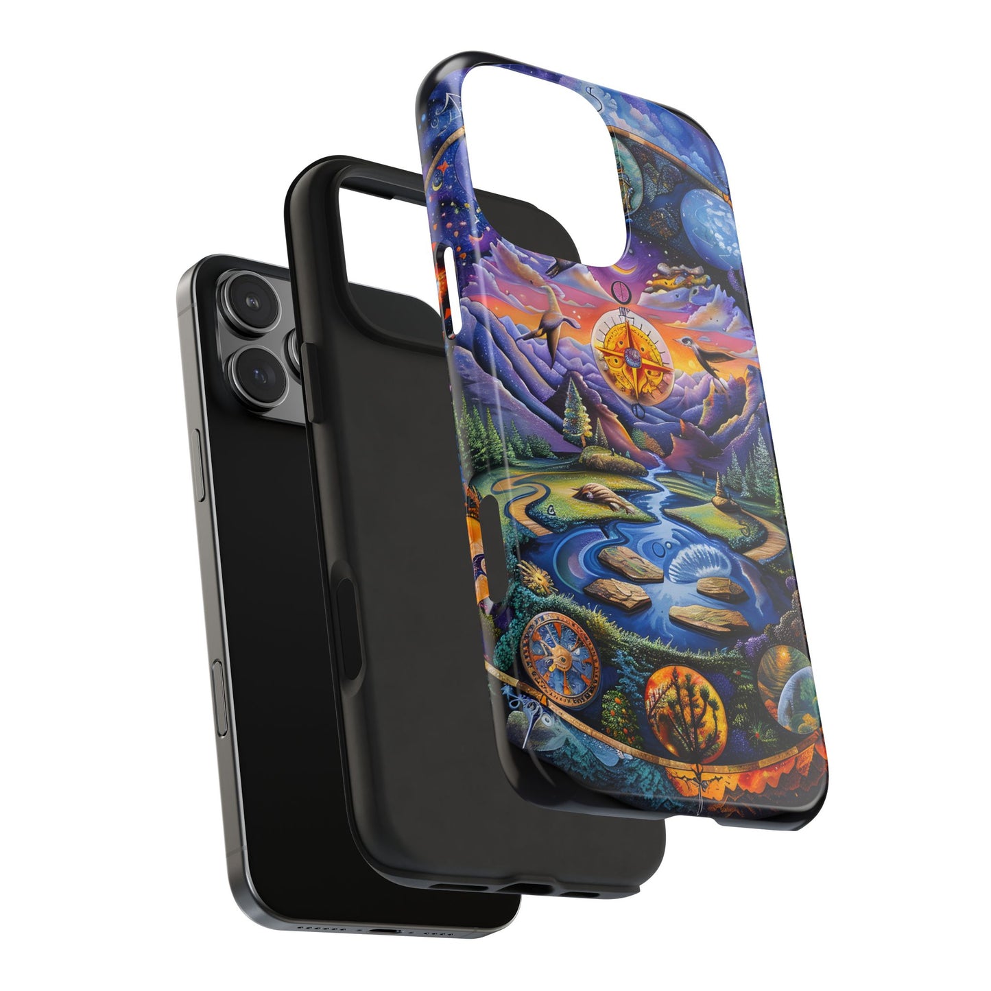 Nature-Inspired Tough Phone Cases with Cosmic Design