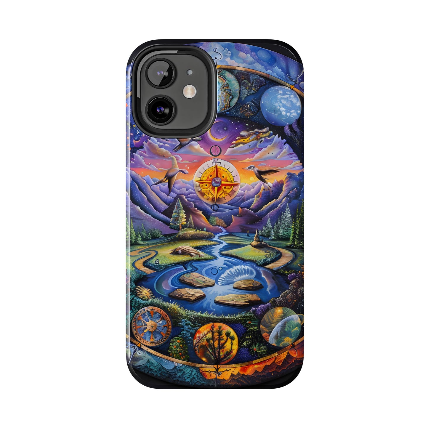 Nature-Inspired Tough Phone Cases with Cosmic Design