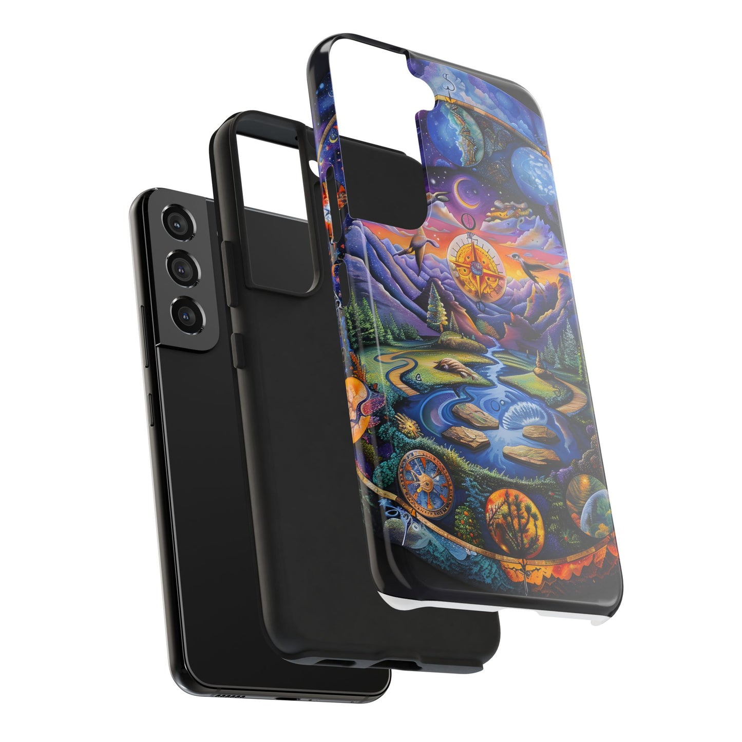 Nature-Inspired Tough Phone Cases with Cosmic Design