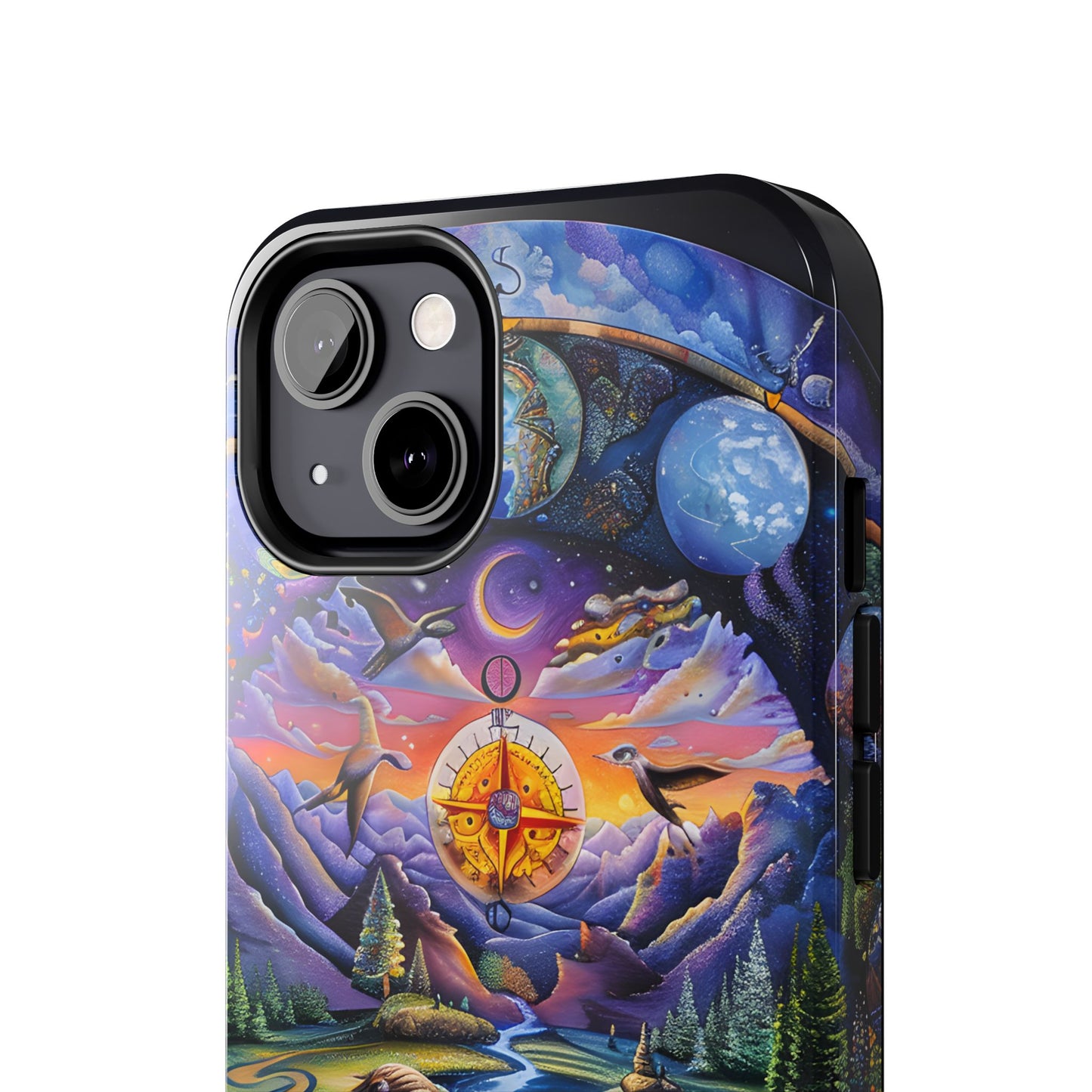 Nature-Inspired Tough Phone Cases with Cosmic Design