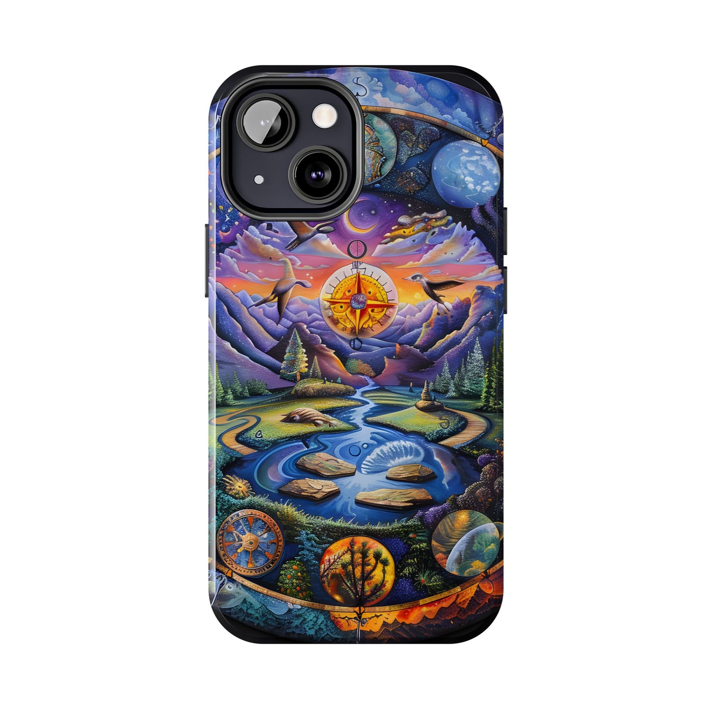 Nature-Inspired Tough Phone Cases with Cosmic Design