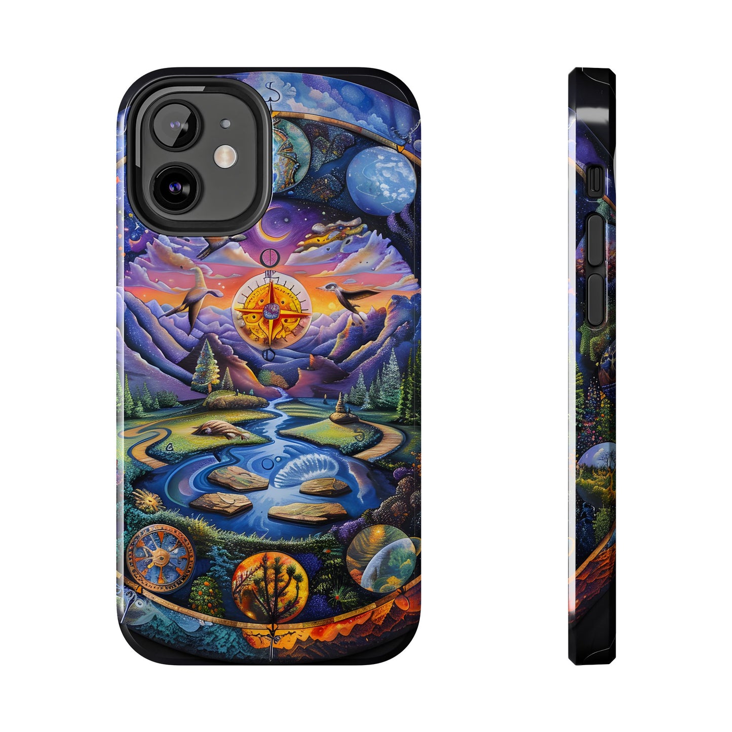 Nature-Inspired Tough Phone Cases with Cosmic Design